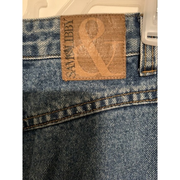 Vintage Sam & Libby 90's Denim Maxi Slit A Line Skirt Size 5/6 Modest Hong Kong - Picture 3 of 16